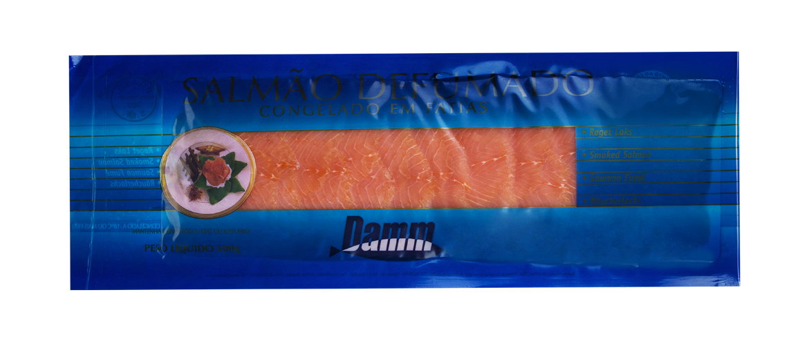 SALMÃO DEFUMADO DAMM EM FATIAS  500g