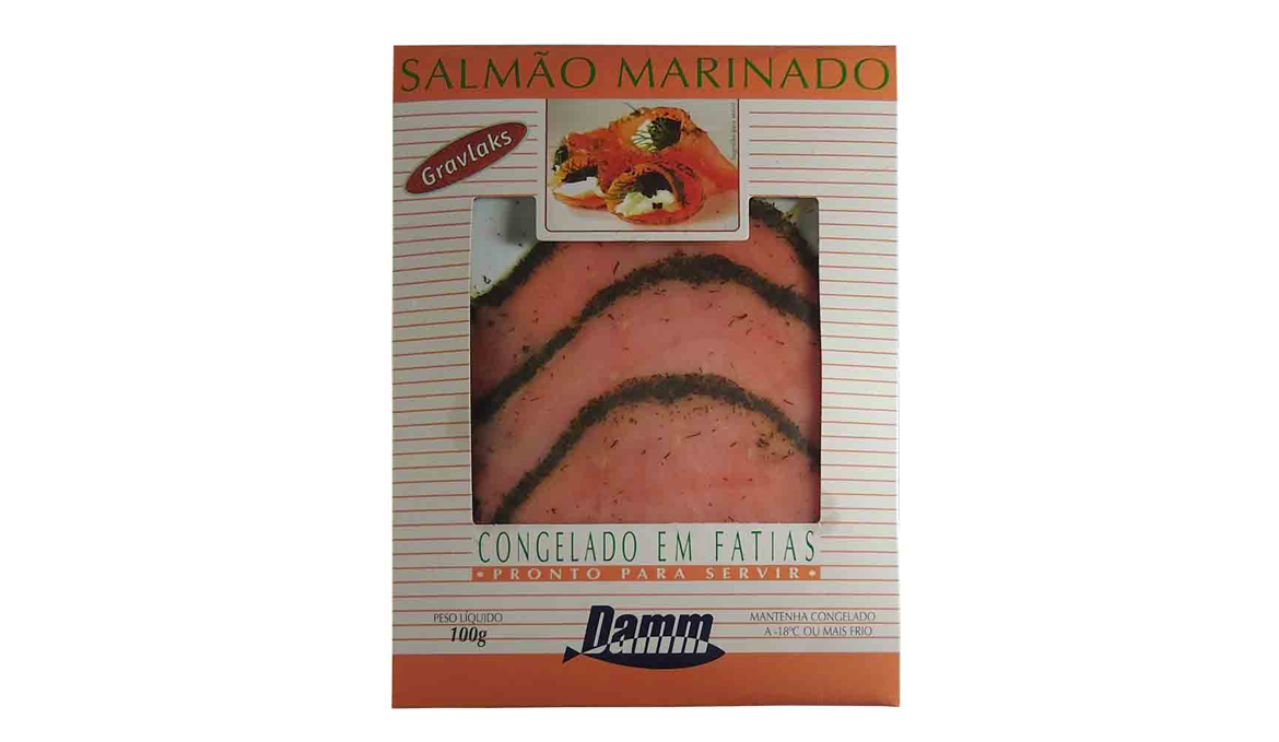 SALMÃO GRAVLAKS MARINADO DAMM 100g